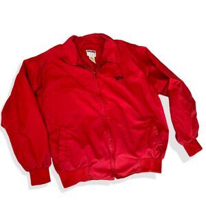 Vintage 90's Reebok GOLF Men's Cotton Jacket Large Full Zip Red